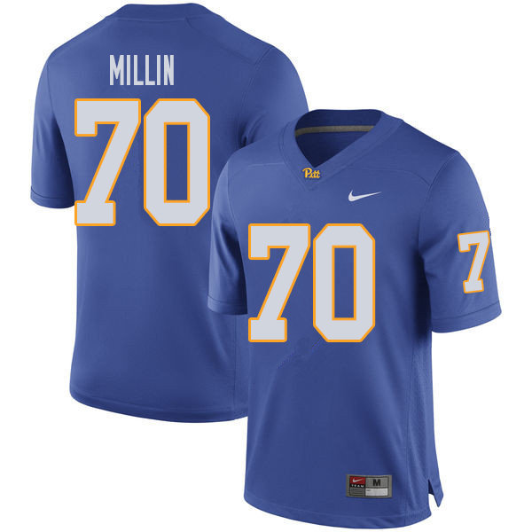 Men #70 Stefano Millin Pittsburgh Panthers College Football Jerseys Sale-Royal